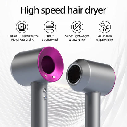 High-Speed Bladeless Hair Dryer – Ionic, Silent & Portable – PureBloom™