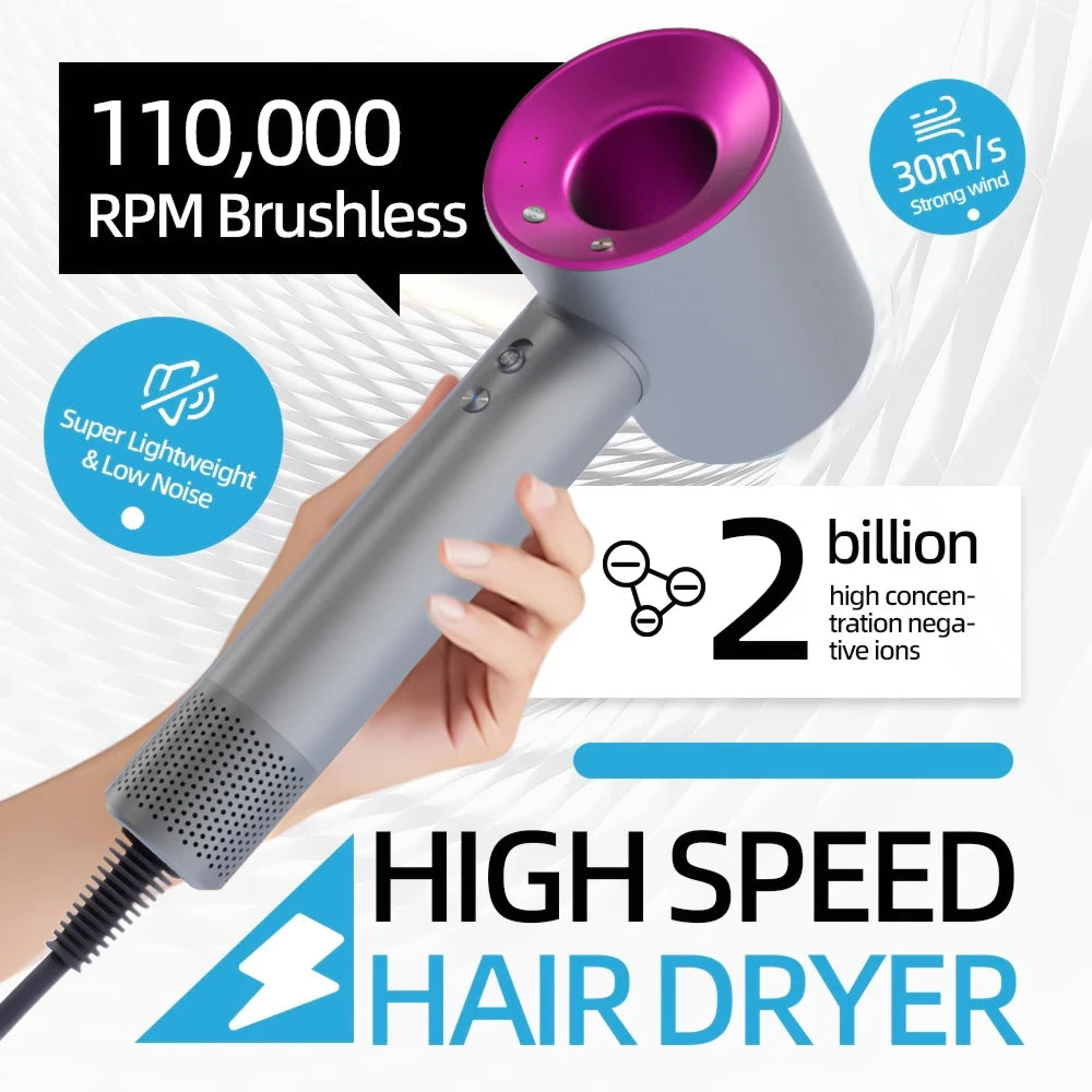 High-Speed Bladeless Hair Dryer – Ionic, Silent & Portable – PureBloom™