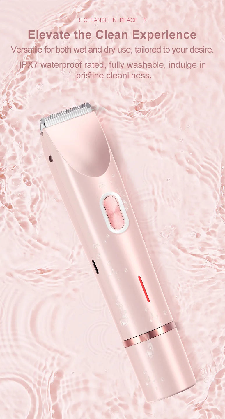 2-in-1 Electric Epilator – Painless Shaver for Body, Face & Bikini – PureBloom™