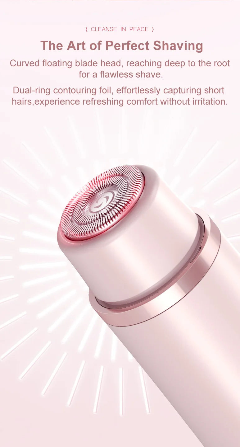 2-in-1 Electric Epilator – Painless Shaver for Body, Face & Bikini – PureBloom™
