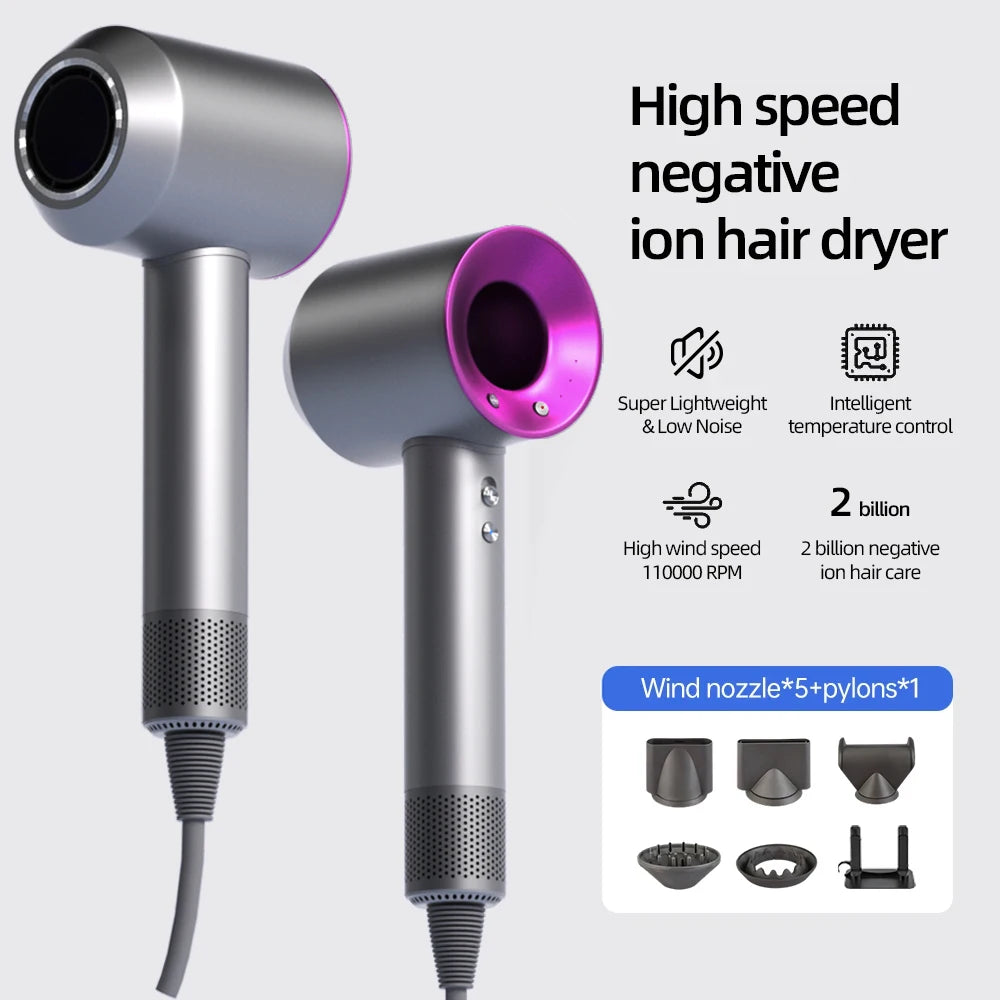 High-Speed Bladeless Hair Dryer – Ionic, Silent & Portable – PureBloom™