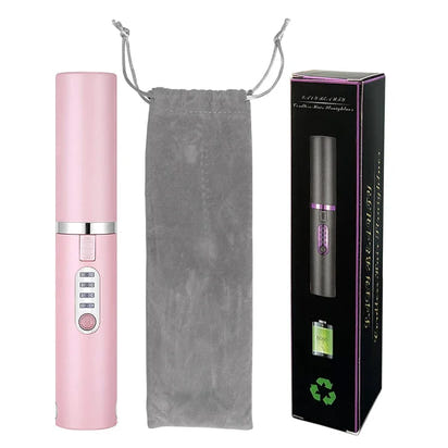 Portable Hair Straightener/Curler – Diamond Finish & 2-in-1 Performance – PureBloom™