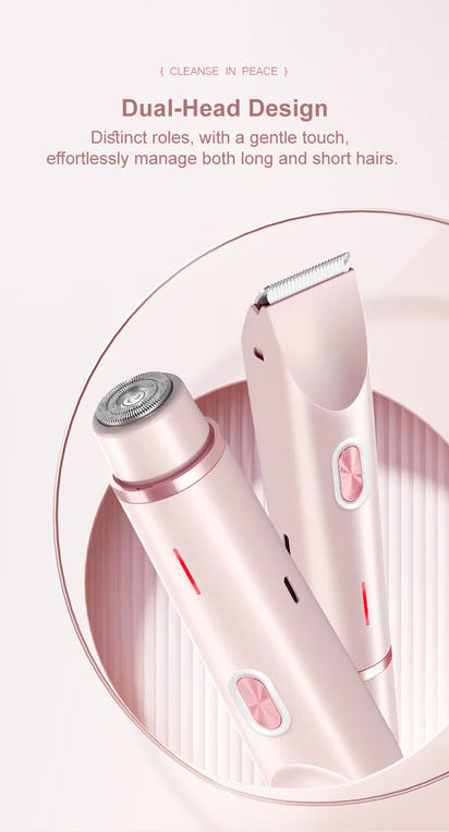 2-in-1 Electric Epilator – Painless Shaver for Body, Face & Bikini – PureBloom™