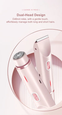 2-in-1 Electric Epilator – Painless Shaver for Body, Face & Bikini – PureBloom™