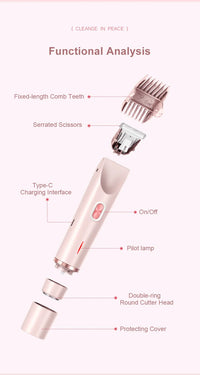 2-in-1 Electric Epilator – Painless Shaver for Body, Face & Bikini – PureBloom™