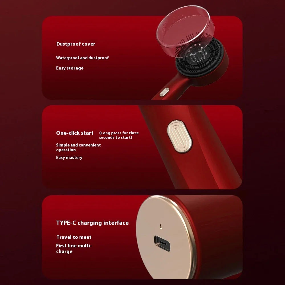 Peigne de Massage Infrarouge 630 nm – Stimule la Croissance & Apaise le Cuir Chevelu – PureBloom™