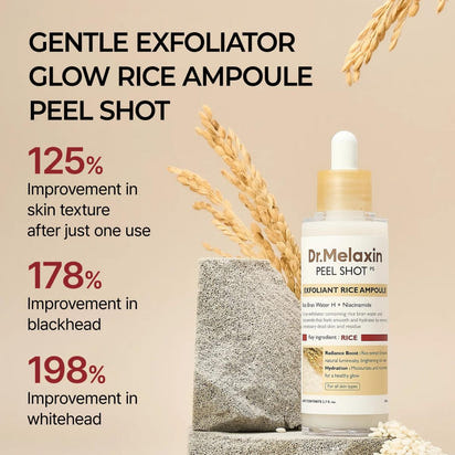 Black Rice Exfoliating Ampoule – Radiance Care & Deep Cleansing Dr. Mélaxine – PureBloom™