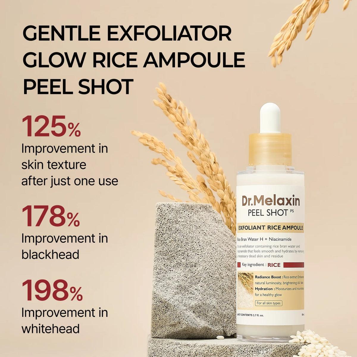 Black Rice Exfoliating Ampoule – Radiance Care & Deep Cleansing Dr. Mélaxine – PureBloom™