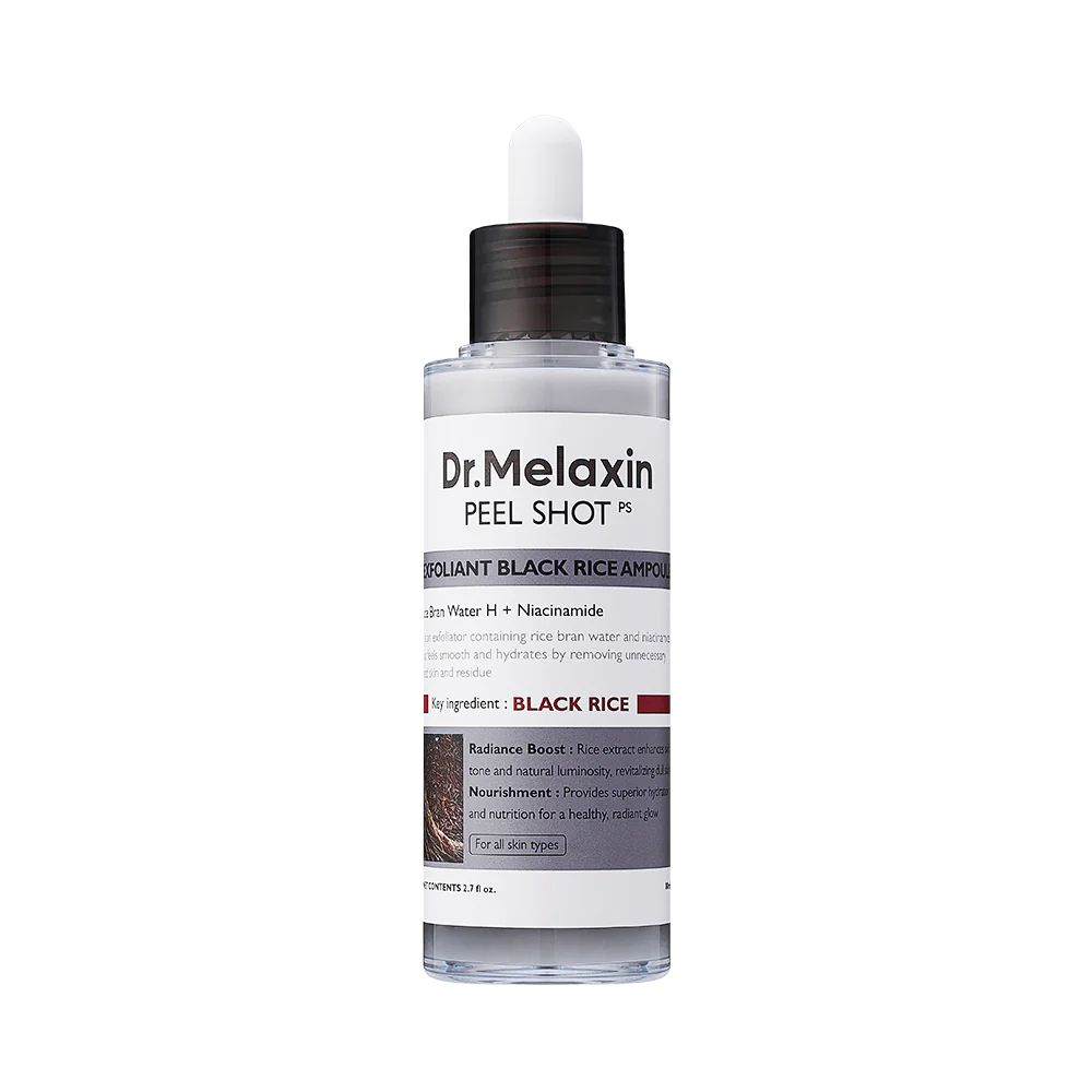 Black Rice Exfoliating Ampoule – Radiance Care & Deep Cleansing Dr. Mélaxine – PureBloom™