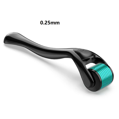 Derma Roller for Facial and Body Hair Growth - 540 Micro Needles for Enhanced Skin and Beard Care (0.2mm, 0.25mm, 0.3mm)