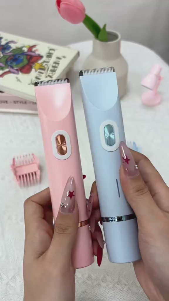 2-in-1 Electric Epilator – Painless Shaver for Body, Face & Bikini – PureBloom™ video