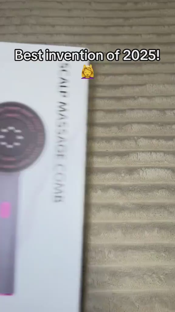 Peigne de Massage Infrarouge 630 nm – Stimule la Croissance & Apaise le Cuir Chevelu – PureBloom™ video